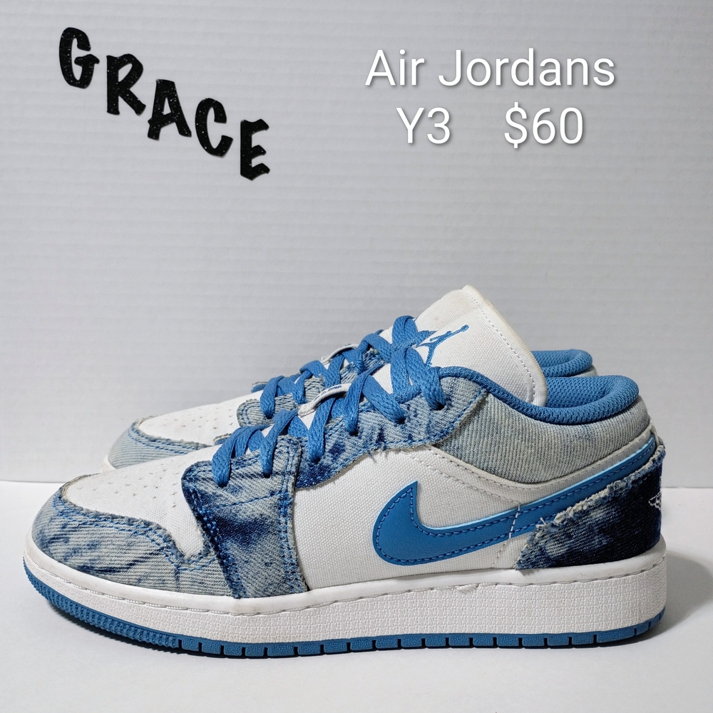 Air Jordan 1 Low GS                  -Washed Denim- - Picture 2 of 2